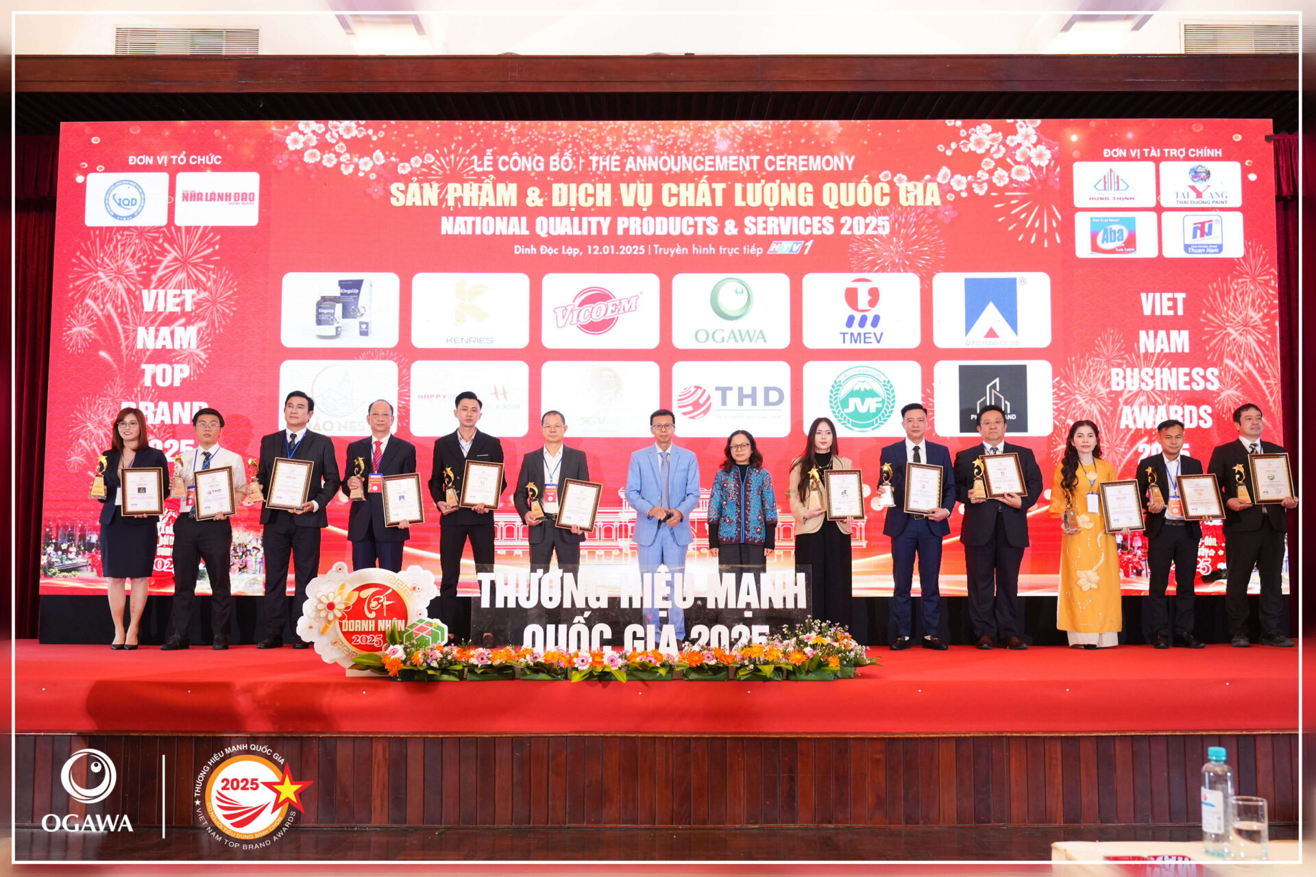 OGAWA Vietnam tại lễ công bố giải thưởng "Thương hiệu mạnh quốc gia - Vietnam Top Brands"